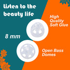 Hearing Aid Domes for Oticon Replacements,Oticon Minifit Open Vent Bass Domes (8 mm/3 Pack）,Universal Domes for Oticon Hearing Aid Supplies