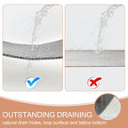 Joyhalo Shower Mats for Showers Anti Slip for Elderly, 32'' x 24'' Non Slip Bath Mat for Inside Shower, Bath Tub Mats for Bathroom Non Slip for Shower, PVC Loofah Bathroom Mats, Grey