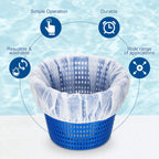 Janmercy 200 Pcs Pool Skimmer Socks Fine Mesh Basket Strainer Screen Liners Savers Clean Debris and Leaves for Inground and Above Ground Pool Filters Baskets Skimmers(White)