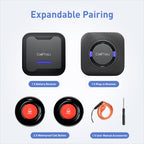 CallToU Wireless Caregiver Pager Call Button Nurse Calling Alert System Call Bell Elderly Patient Disabled with 2 Transmitters 1 Plug-in Receiver 1 Battery Portable Receiver