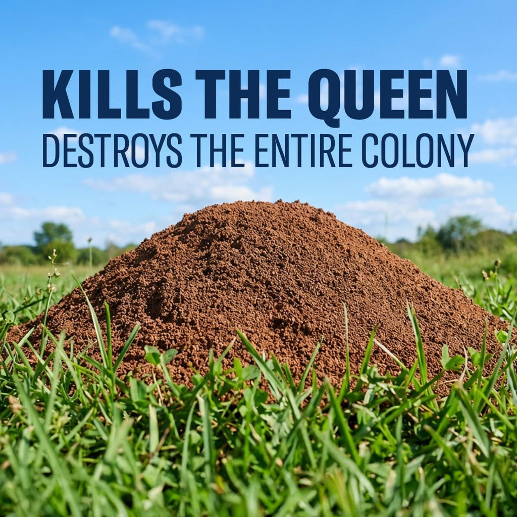 BioAdvanced Fire Ant Killer Dust - Kills the Queen - Destroys Up to 195 Mounds - Outdoor Ant Powder Killer - 1.5 lb Bottle