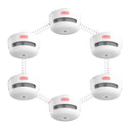 X-Sense Wireless Interconnected Smoke Detector Battery Powered Fire Alarm with Over 820 feet Transmission Range, XS01-WR Link+, 6-Pack