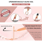 ChangWanna Bracelet Helper Tool 3Pcs - Pretty Bracelet Helper to Put on Yourself, Easy Jewelry Wearing Tool Aid Assistance, Metal Bracelet Buddy Fastening Helper Fastener Necklace Clasp Helper Elderly