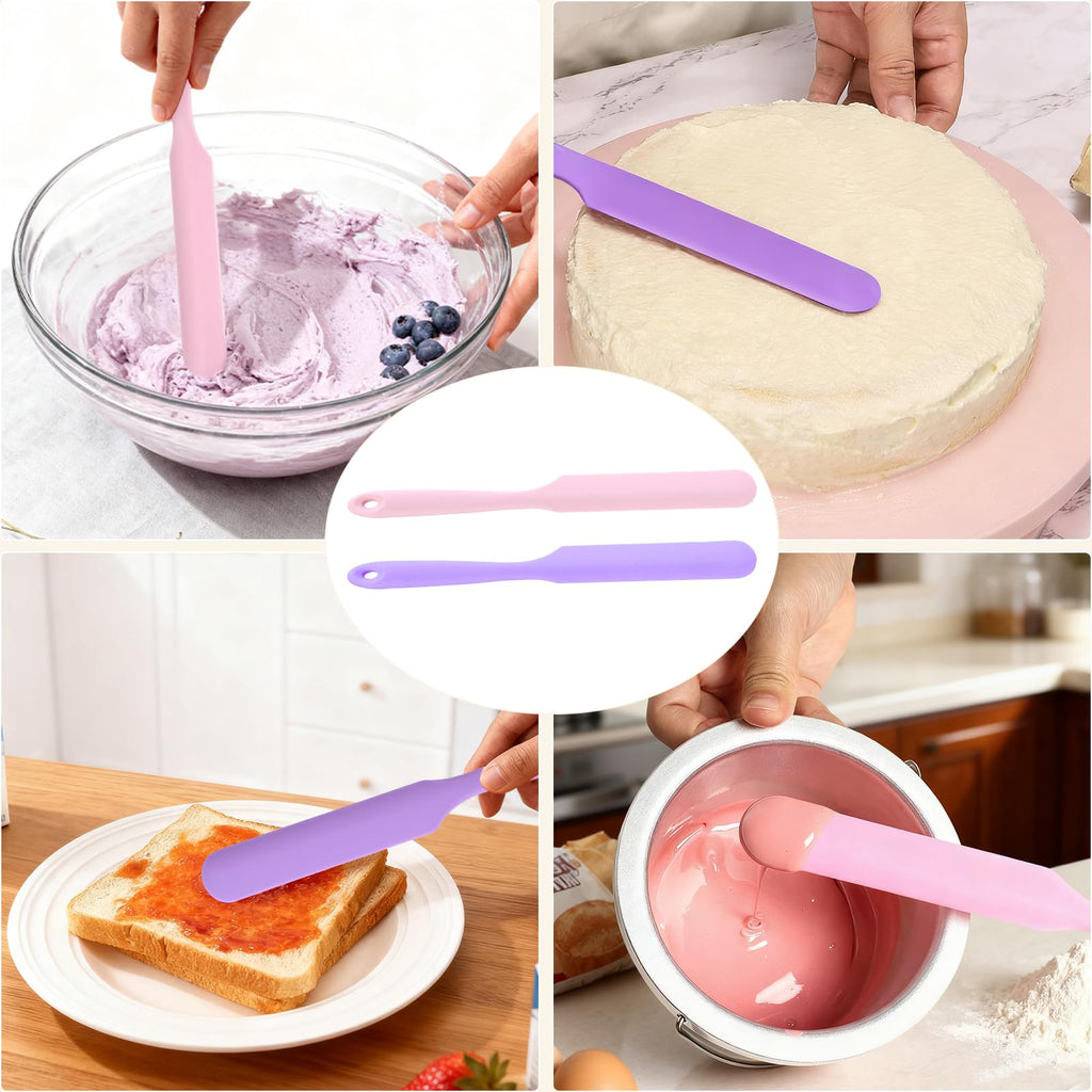 4PCS Silicone Wax Stick, Reusable Non Stick Waxing Applicator, Hair Removal Waxing Spatulas, Popsicle Sticks for Beauty Cosmetics Home Salon Body Use