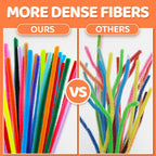 GAGANIU 500pcs Pipe Cleaners, Pipe Cleaners for Crafts, Craft Supplies Multicolor Chenille Stems for Art&Craft Christmas DIY Projects(12inch*6mm,20colors)