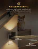L LOHAS LED Motion Sensor Night Light Plug in, 2 Pack, Motion Activated Night Light, 0-100LM Dimmable, 3000K Soft White, Motion Sensor Light Indoor for Bathroom Hallway Bedroom Stairway Kids Elderly