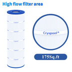 Cryspool® 08060 Filter Compatible with CX1750RE, C1750, C1750E, C1900RE, PA175, C-8417, FC-1294, 817-0175P, 175 Sq. Ft Pool Filter Cartridge, 1 Pack