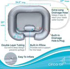 Circa Air Inflatable Hair Washing Basin For Bedridden - Wash Hair In Bed With Inflatable Shampoo Basin. Portable Shampoo Bowl With Pillow For Extra Comfort. The Perfect Inflatable Sink For Locs Detox