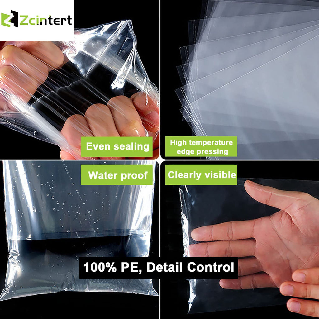 Zcintert Clear Cello Cellophane Treat Bags, 50 Pcs - 15.7" x 19.7"(2mils), Plastic Gift Bags for Candy, Party Favor, Cookies, Candies Packaging, with 4” Twist Ties