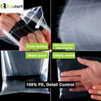 Zcintert Clear Cello Cellophane Treat Bags, 50 Pcs - 15.7" x 19.7"(2mils), Plastic Gift Bags for Candy, Party Favor, Cookies, Candies Packaging, with 4” Twist Ties