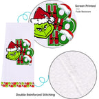 LXOMILL Christmas Grinch Kitchen Towels, Grinch Bathroom Hand Towels, Grinch Christmas Decorations, Grinch Kitchen Towels, Grinch Bathroom Decor, Housewarming Gift, Host Hostess Gift