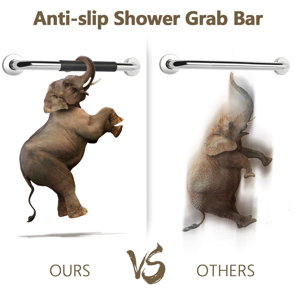 2 Pack Grab Bars for Bathroom, 32 Inch Anti Slip Bathroom Handicap Grab Bars for Showers, Safety Bath & Shower Grab Bar for Seniors, Shower Handles for Elderly, Tesuchan