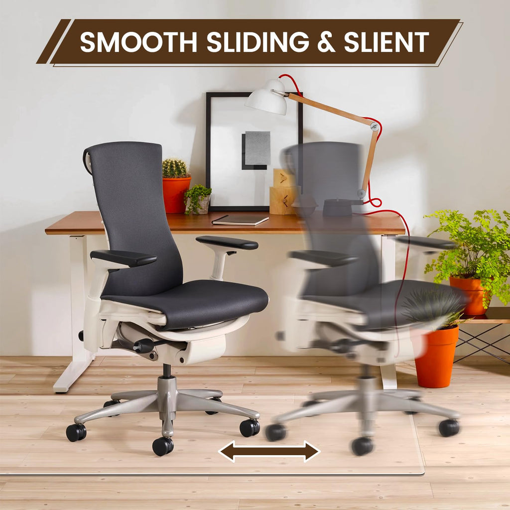 Warmstar Clear Office Chair Mat for Hardwood Floor,30"x48" Plastic Floor Mat Clear Rolling Mat for Office Chair No Curling,Heavy Duty Clear Desk Chair Mat Wood Tile Floor Mat for Office & Home
