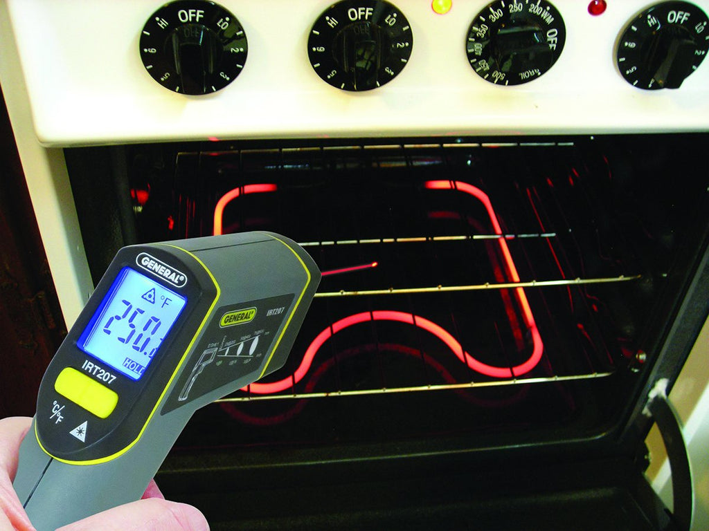 General Tools Non-Contact Digital Laser Temperature Gun, Thermal Detector, -4 to 608 degrees F (-20 to 320 degrees C) - For Cooking/BBQ/Food/Fridge/Pizza Oven/Engine