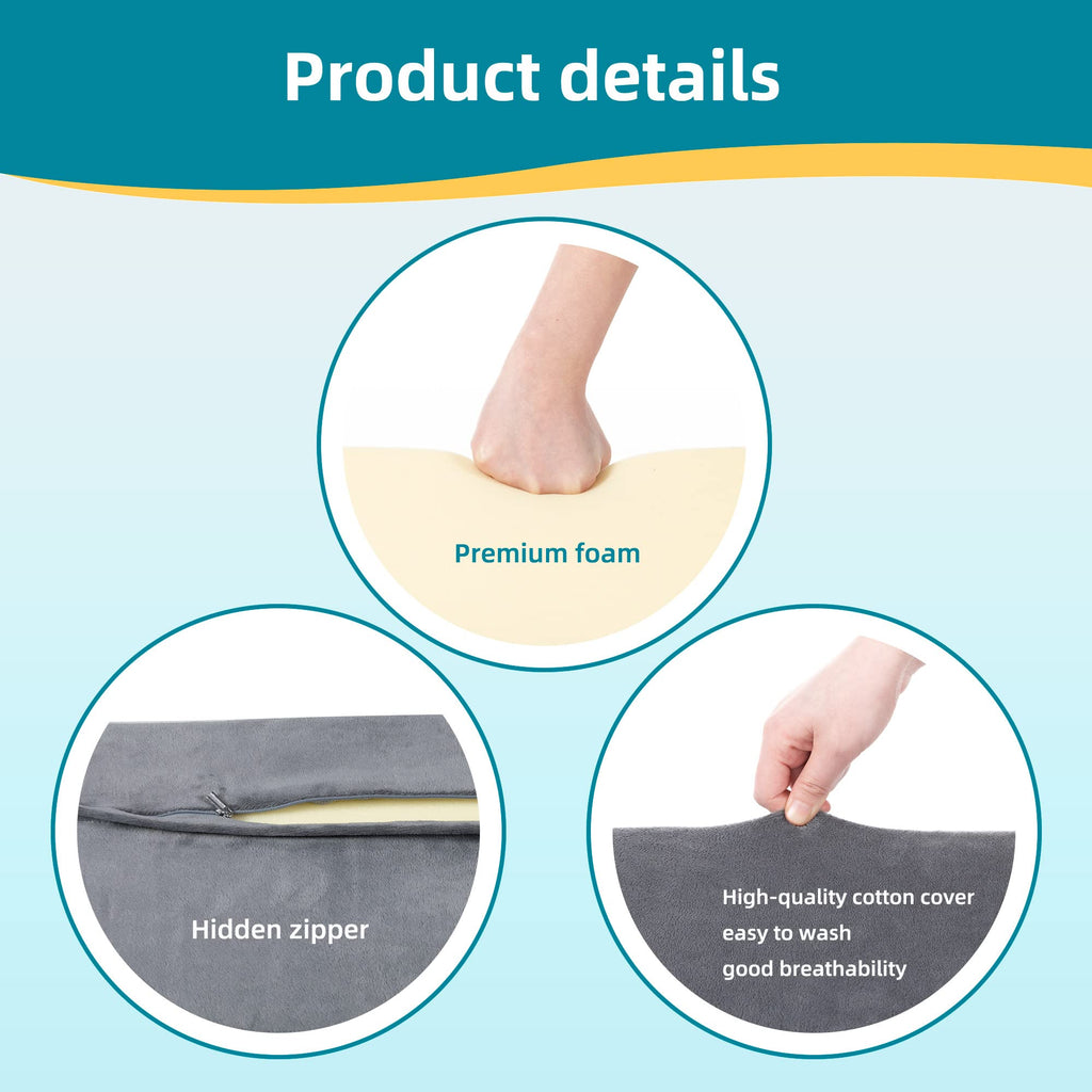 Fanwer Bed Wedges & Body Positioners for Elderly (3 in 1),40 Degree Triangle Wedges for Bed Positioning,Triangle Pillow for After Surgery, Wedges for Bedsores,Wedge Pillow for Positioning