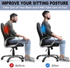 Gel Seat Cushion for Long Sitting Pressure Relief - Non-Slip Gel Chair Cushion for Back, Sciatica, Tailbone Pain Relief - Seat Cushion for Office Desk Chair, Car Seat – Wheelchair Cushions