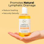 Lymphatic Massage Oil for Massage Therapy | 100% Natural Lymphatic Drainage Oil | Premium Quality with Arnica, Lemon & Ginger Oil | for Post Surgery Recovery & Detox | 8oz by Brookethorne Naturals