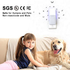 Mosalogic Fly Insect Trap Plug-in Mosquito Killer Indoor Gnat Moth Catcher Fly Tapper with Night Light UV Attractant Catcher for Home Office Grey-1Pack