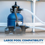 XtremepowerUS 13" Sand Filter 3/4HP Pool Pump 2,400GPH for Above Ground Swimming Pool Multi-Port Valve Up to 10,000 Gallons, 1-1/4"NPT Pool Sand Filter with Enhanced Circulation System