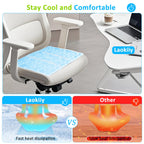 Laokiiy Cooling Seat Cushion, Y28°F Desk Chair Cushion Reusable Ice Mat with PCM Cooling Mat Technology, No Condensation, Foldable & Portable Chair Cushion for Office, Camping, Bed, Car