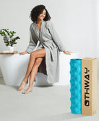 OTHWAY No Suction Cup Bath Mat: 39x16 inch Extra Long Bathmat│Perfect for Refinished or Ordinary Bath Tubs│Made of Nature Rubber│a Blessing for The Elderly and Children (Blue)