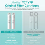 Original SimPure Y7/Y7P Series CF Filter Replacement Cartridge for SimPure Y7, Y7P-W, Y7P-BW, 6 Months Replacement Cartridge (1 Pack)