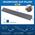 Teemour Full Size (54"x10"x6") Bed Wedge Pillow Headboard Pillow Mattress Wedge Triangle Pillow Long Bolster Pillow Bed Gap Filler (0-7") Mattress Gap Filler Between Your Headboard and Mattress