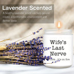 Homsolver Gifts for Wife from Husband, Best Wife Gifts, Funny Christmas, Anniversary Funny Gift for Her, Valentines Day Gifts, Birthday, Romantic Lavender Scented Candles