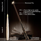 JOIONE Floating Candles with Wand, 12 Pack Halloween Flameless Candles Magic Hanging Taper Candles with Wand Remote, Battery Operated Candles for Halloween Christmas Birthday Party Decor Ivory