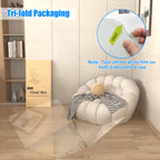 Heavy Duty Crystal Clear Office Chair Mat for Hardwood & Carpet Floors,48'' x 36'' - Upgraded Tri-Fold Transparent Desk Chair Mat for Office Home
