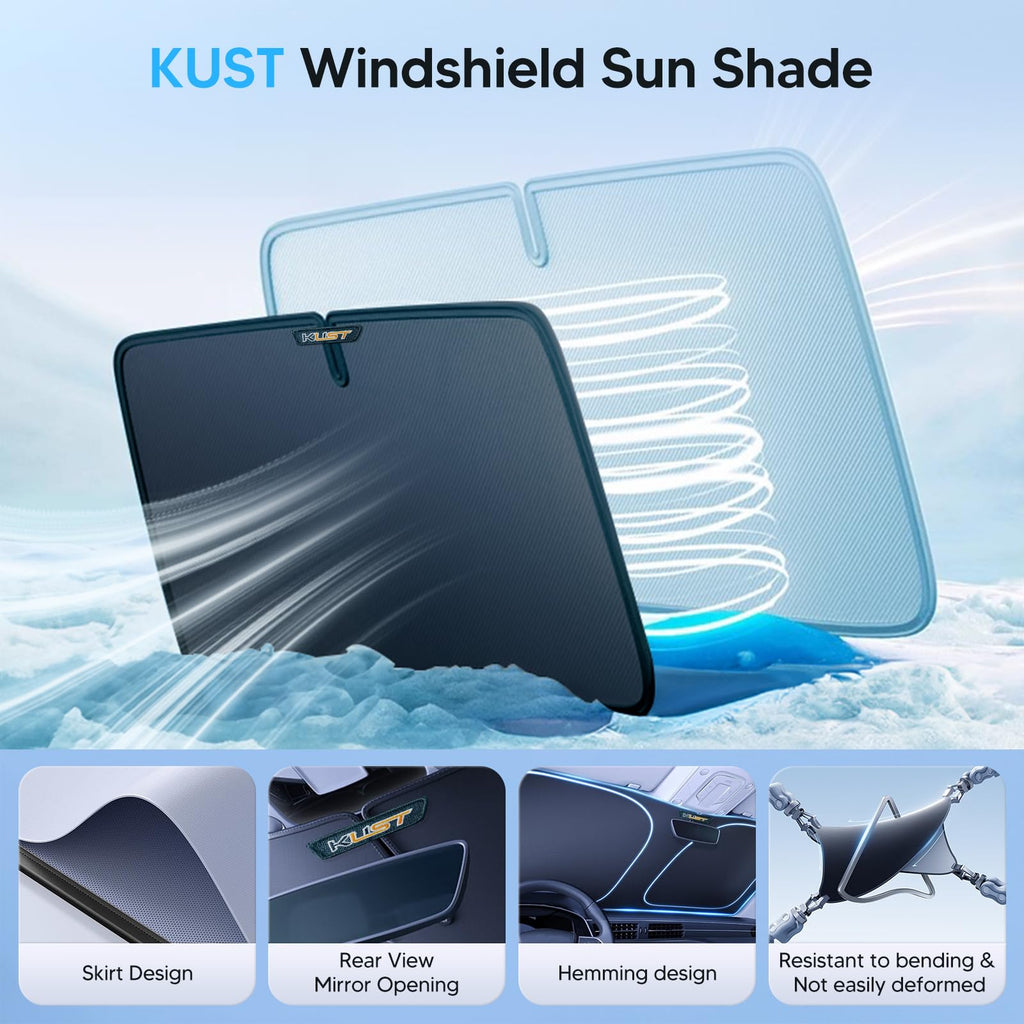 KUST Windshield Sun Shade for 1999-2006 Chevrolet Chevy Silverado/GMC Sierra 1500 2500 3500 2500HD Accessories Sunshade Window Protectors Foldable Blocks UV Rays Keep Your Car Cooler