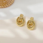 Trendy Gold Plated Knot Earrings for Women Chunky Statement Drop Dangle Earrings Lightweight Hypoallergenic Fashion Accessories Gifts for Womens Gold Jewelry