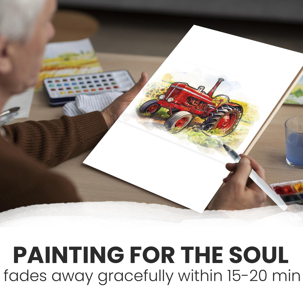 QUOKKA 10PACK Water Painting Dementia Activities for Seniors - Farm Memories - Alzheimers Products for Elderly - Activities for People with Dementia - Crafts for Seniors