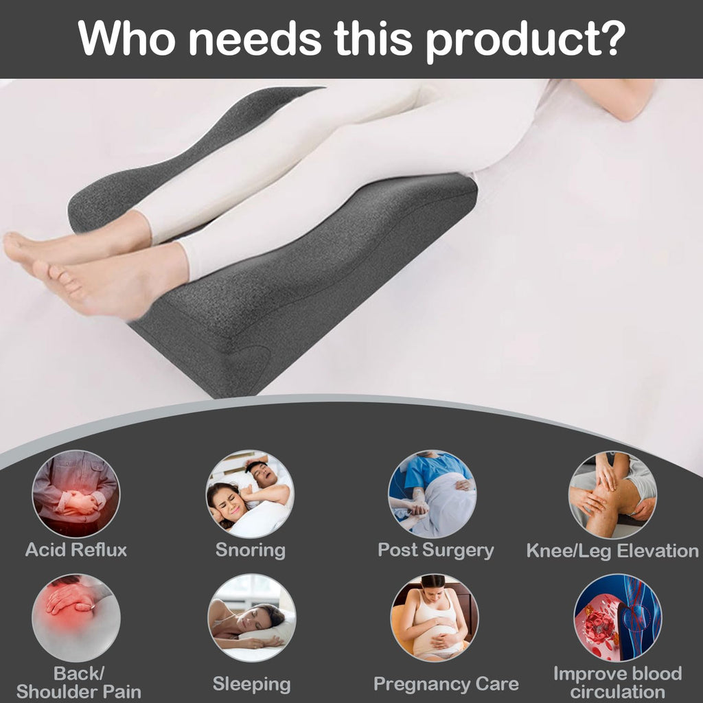 Maigandamai Back Pillow Wedge for Bed, Bed Pillow Rest for Bed Sitting up, Adult Memory Foam Pillow for Back Support, Acid Reflux, Snoring, for Sleeping,Elevating Back, Legs, and Knees Support