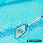 POOLWHALE Professional Pool Skimmer Net,Fine Mesh Net Bag,Heavy Duty Swimming Leaf Skimmer Cleaning Tool - Fast Cleaning,Debris Pickup Removal- Fits Standard Swimming Pool Poles(No Pole)