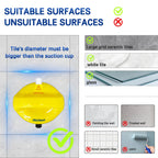 Suction Shower Grab Bars for Bathtubs and Showers, Safety Shower Grab Bars for Seniors, Drill-Free Shower Handle for Bathroom, Grab Bar for Elderly, Post-Surgery, Pregnant, Yellow, 2Pack