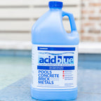 CPDI Champion 4-Pack Acidblue Muriatic Acid for Swimming Pools & Spas, 1 Gallon Each - Low-Fume pH Stabilizer & Cleaner for Concrete & Masonry Surfaces, Clears Rust & Scale Build-Up