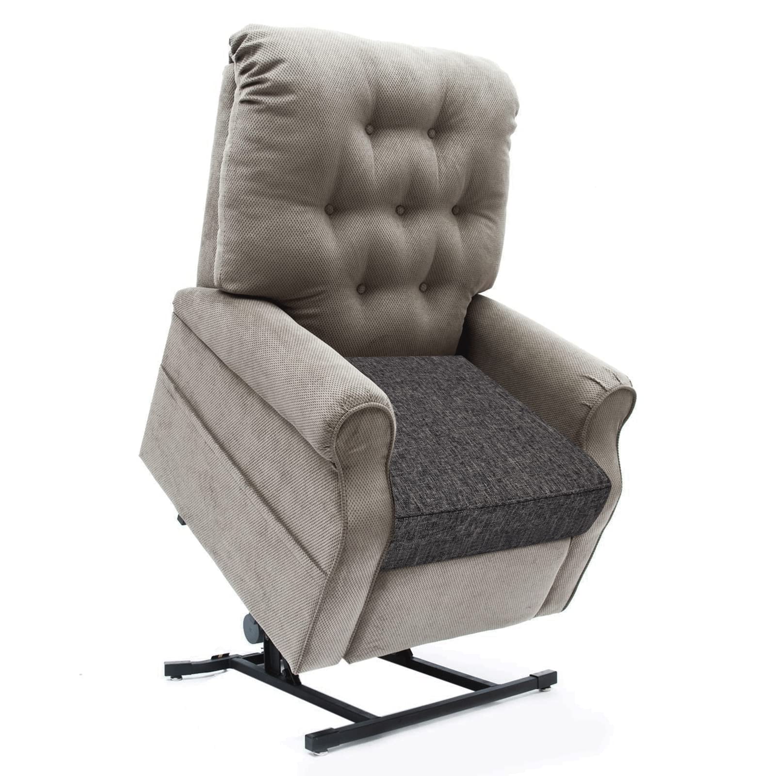 BUYUE Thickened Chair Cushion for Elderly 20" x 20" x 5", Original Linen High-Density Foam Recliner Chair Pad Couch Armchair Seat Cushion, Gray