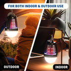vertmuro Portable Bug Zapper Outdoor Indoor, Electric Mosquito Fly Killer Lamp with Three Lighting Mode, USB Rechargeable Light Bulb Zapper for Camping, Home, Patio (1 Pack)