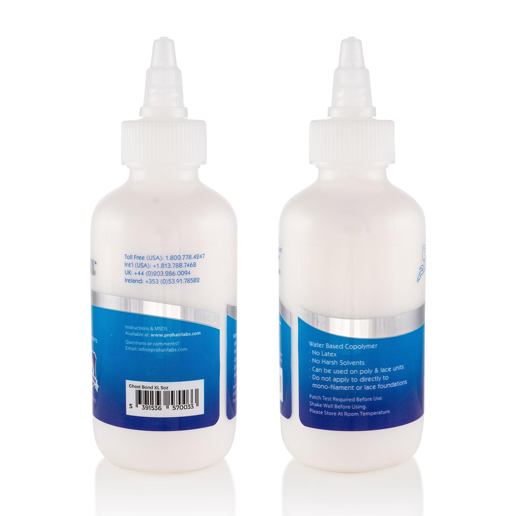 GHOSTBOND XL Hair Replacement Adhesive 5oz- Invisible Wig Bonding Glue: Water & Oil-Resistant, Non-Toxic, Light Hold for Secure and Natural-Looking Poly and Lace Hairpiece, Wigs & Toupee Systems