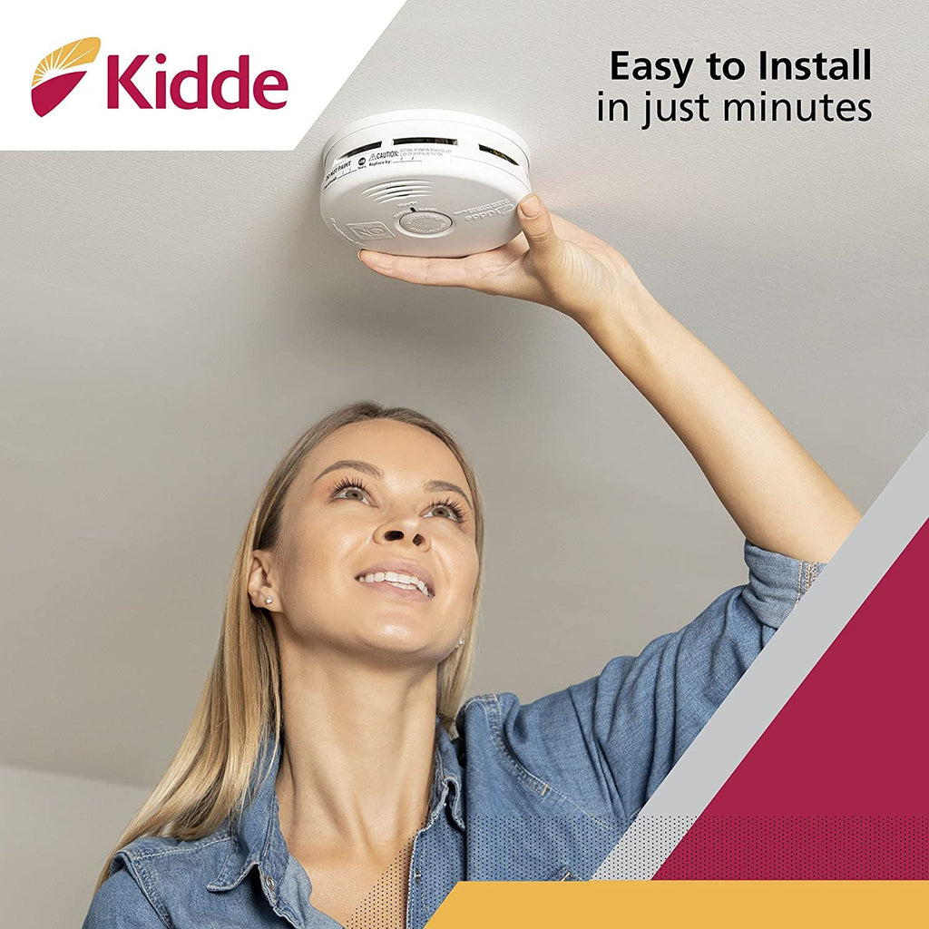 Kidde Smoke Detector & Carbon Monoxide Detector Combo with 10-Year Battery, 2 Pack