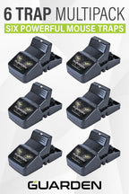 Mouse Traps Indoor Small Size (6 Pack) Catch Mice, and Voles Fast with These Simple to Bait, Safe to Set, Non Electric Rodent Trap for Home, Yard, and Barn (Six Mouse Traps)