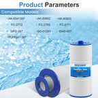 Beendou 6541-397 Pool Spa Filter Cartridge,Compatible with Sundance Spa Filter 880 Series, Outer Filter # 6473-165 with Inner Filter # 6473-164,80 sq,880 Spa Filter,Sundance 880 Spa Filter