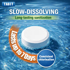Chlorine Tablets 3 inch 10 Pounds, TABIT Swimming Pool Long Lasting Chlorinating Tablets, Slow Dissolving, Tri-Chlor for Swim Pool, Hot Tubs, Spa