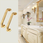 Rackickyer Shower Grab Bar, 2 Pack 24 Inch Gold Bathroom Grab Bar, 1.25" Diameter 304 Stainless Steel Anti-Slip Grab Bars for Bathtubs and Showers, Handicap Shower Grab Bar for Seniors Elderly