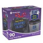 Member's Mark Power-Guard Drawstring Bags - 33 gal. - 90 Count
