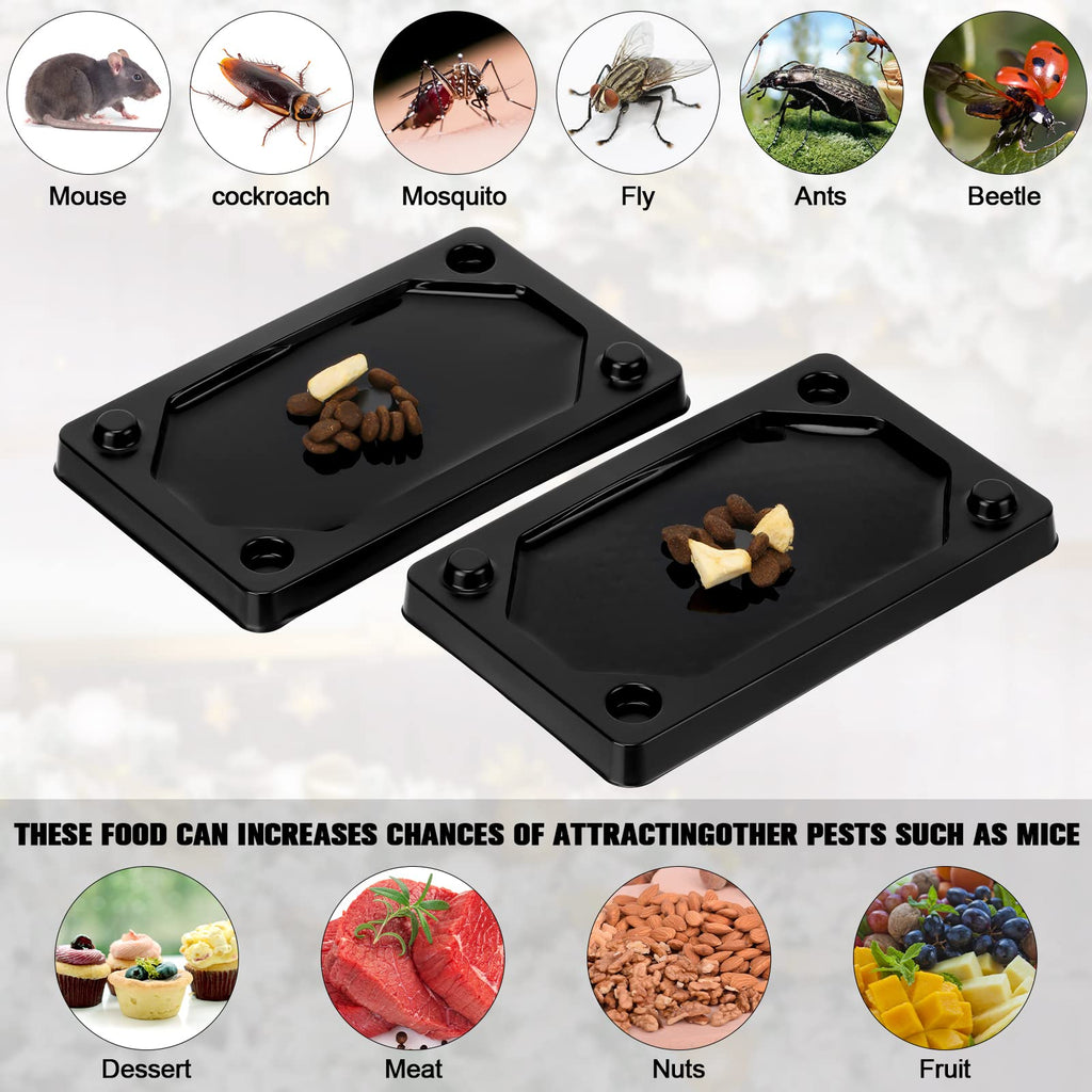 Mouse and Insect Glue Traps Mouse Sticky Traps Plastic Sticky Adhesive Mice Snake Insect to Use Indoor (64 Pieces,3 x 5 Inch)
