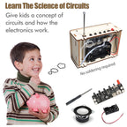 STEM Toys for Ages 6-8-13 Science Kits DIY Building Your Own Radio Craft for Kids Gadget Gifts for 7 9 11 12 14+ Year Old Boys Girls Teen Circuit Engineering Electronics Project Summer Camp Activities