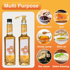 Coffee Syrup Pumps, 6 Pack Gold Syrup Pump, Skinny Syrup Pump for 750ml 25.4oz Syrup Bottle, Syrup Pump Dispenser for Kitchen Dinning Coffee Bar Drinking Mixes,Davinci,Jordans