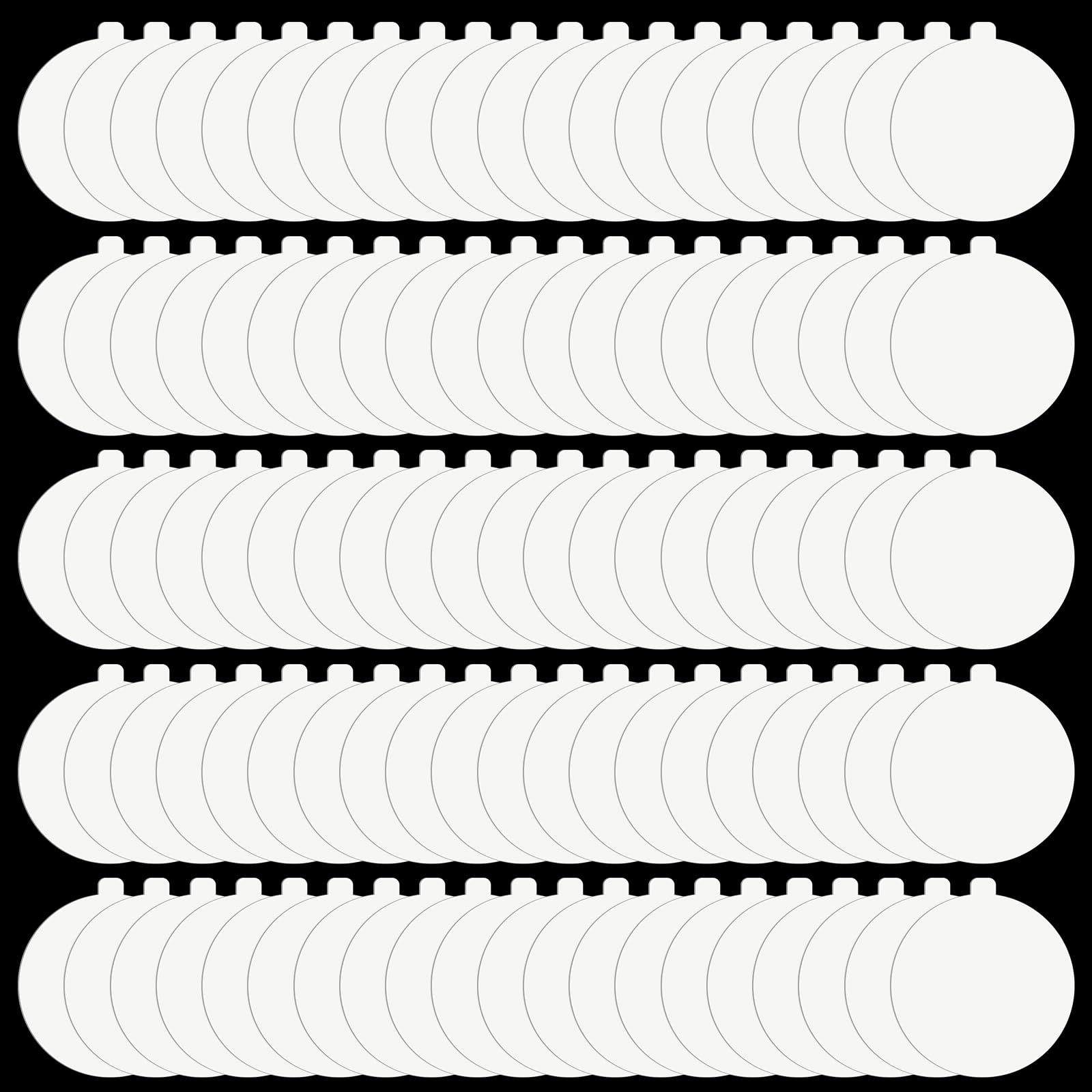 Qualirey 100 Pack Refill Glue Boards 7.56 x 7.32 x 0.94 Inch Flea Trap Refill Discs Sticky Trap Replacement Refillable Sticky Pads for Bugs Fly Mosquito Killer Indoor Outdoor Insect Home House Moth